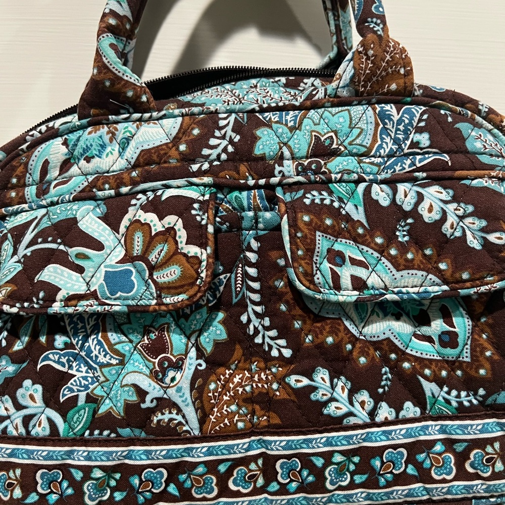 Vera Bradley Blue and Brown Floral Travel Bag Set - Picture 7 of 7